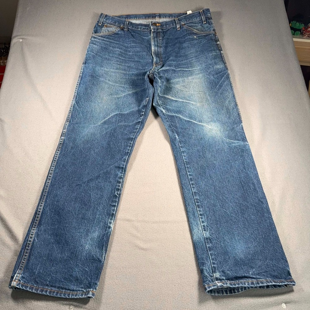 Dickies Blue Jeans Mens 40x33 Straight Leg Workwear Pants‎ Whisker Fade